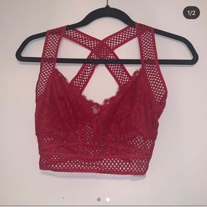 Free people red bralette